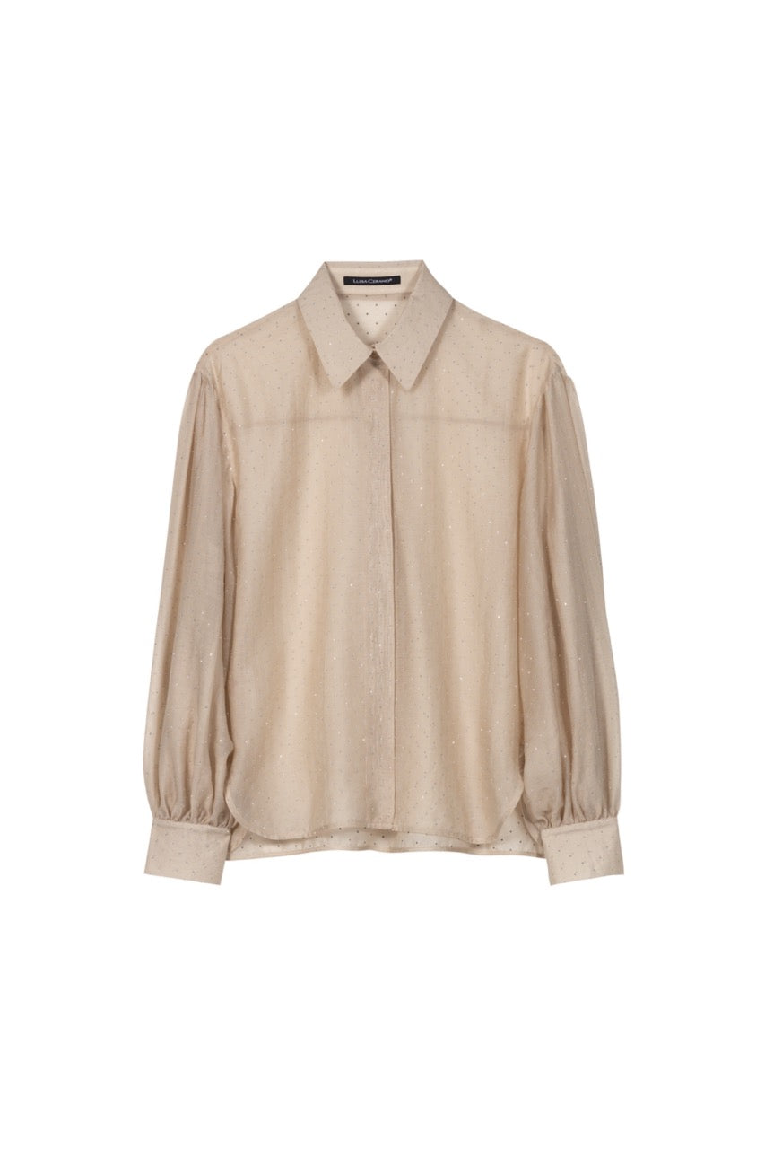 Blouse - 238657-3805 - Beige studs - Luisa Cerano