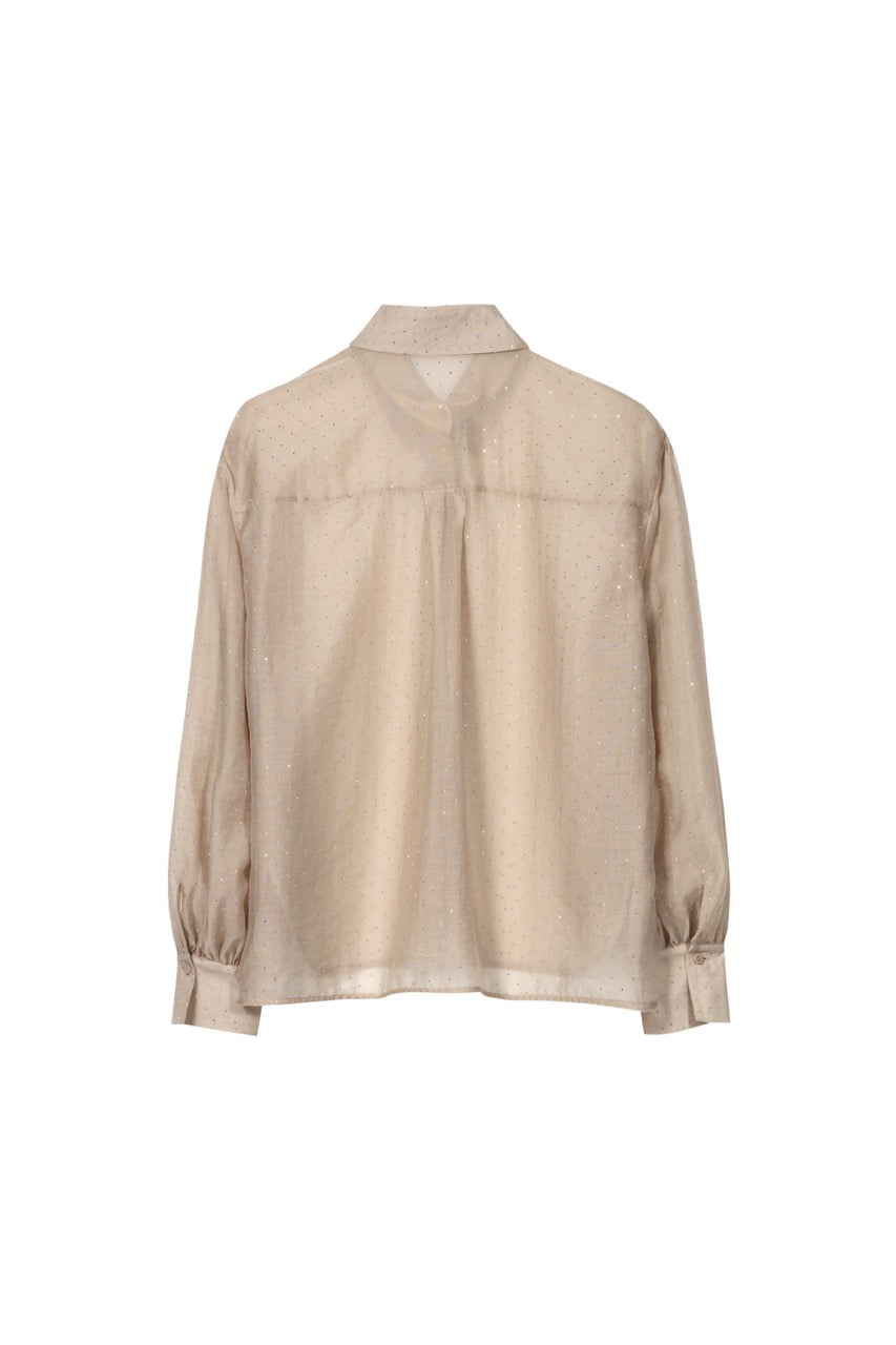 Blouse - 238657-3805 - Beige studs - Luisa Cerano