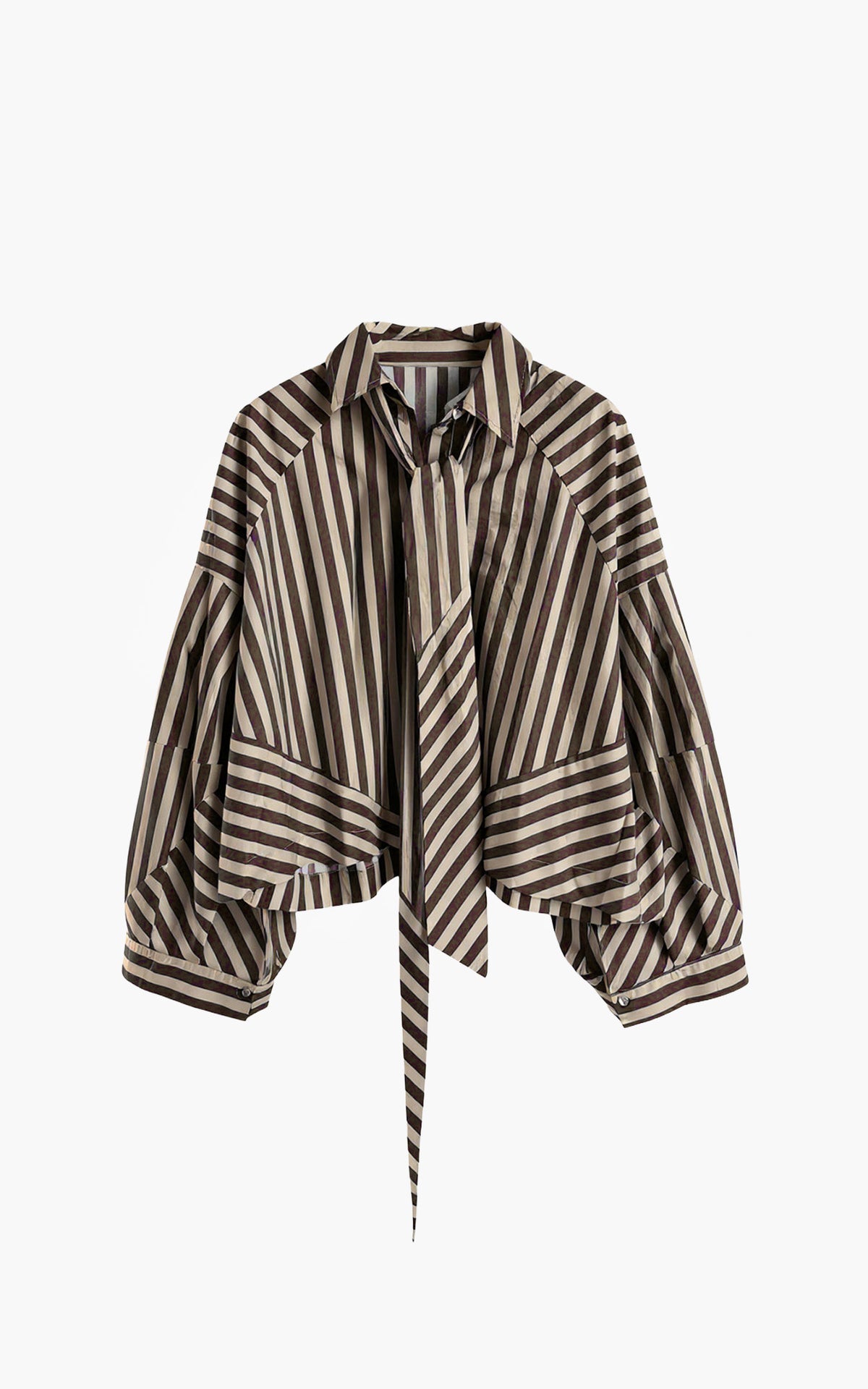 Aimee the label - Blouse - Oslo - Bruin streep