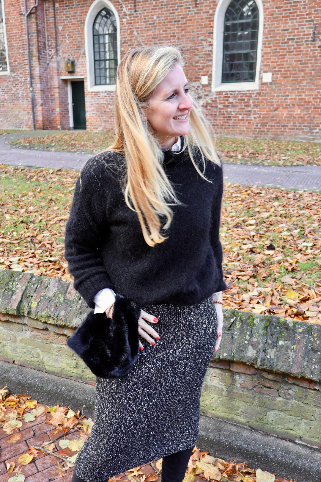 Rok glitter - Adriane - zwart - Des Petits Hauts