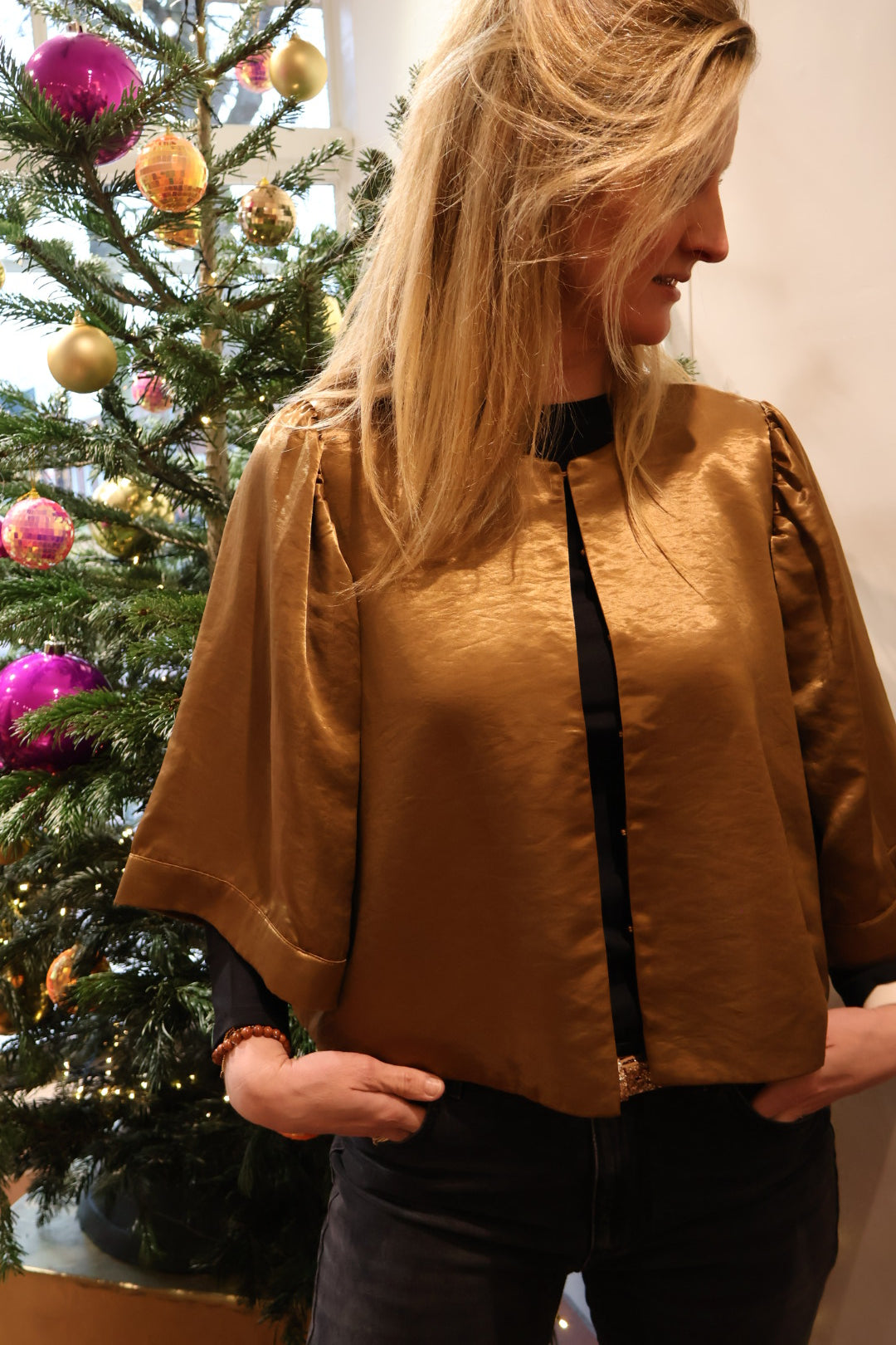Blouse km - jamil - goud - JC Sophie