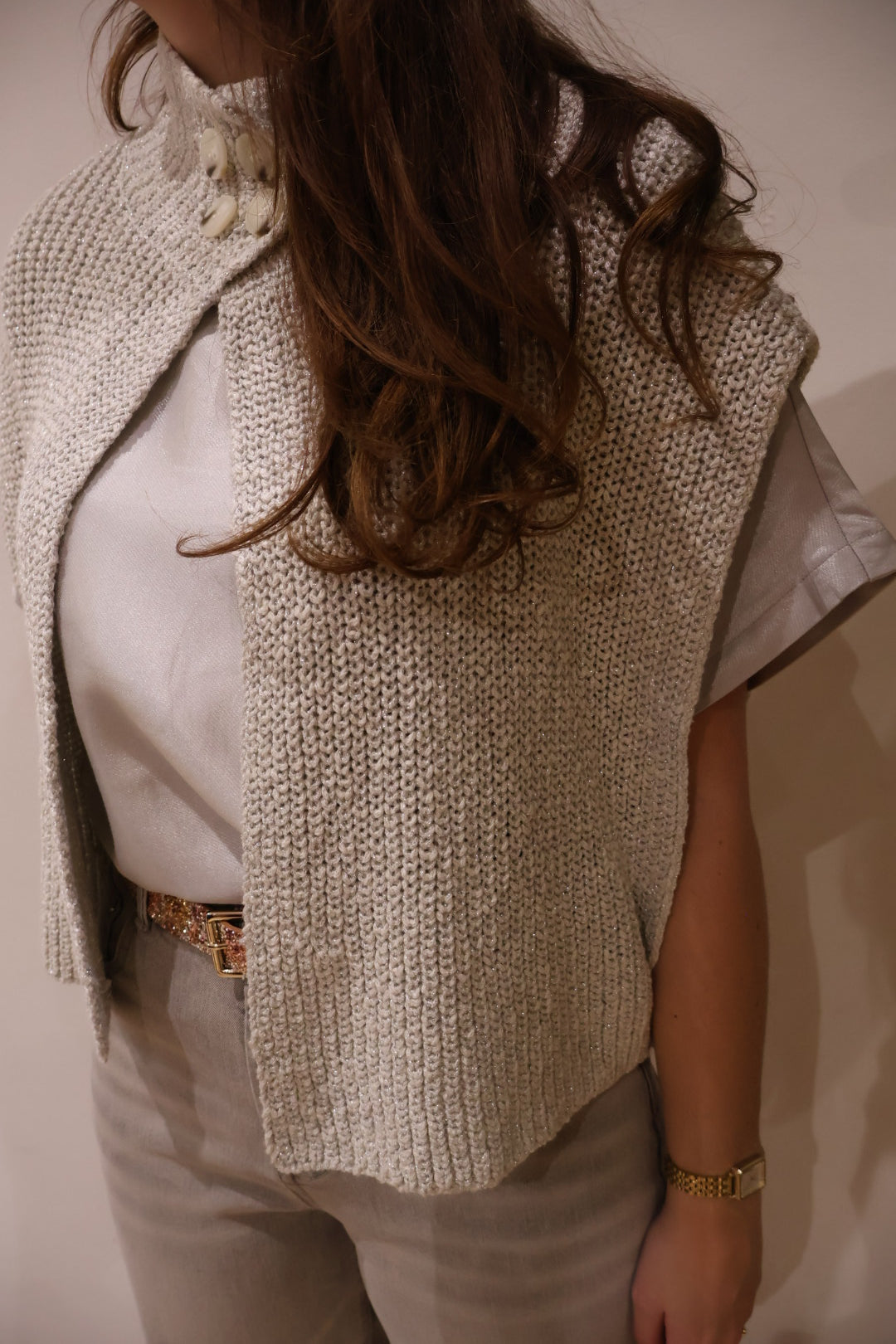 Gilet - Thoren - zilver - Aimee the Label