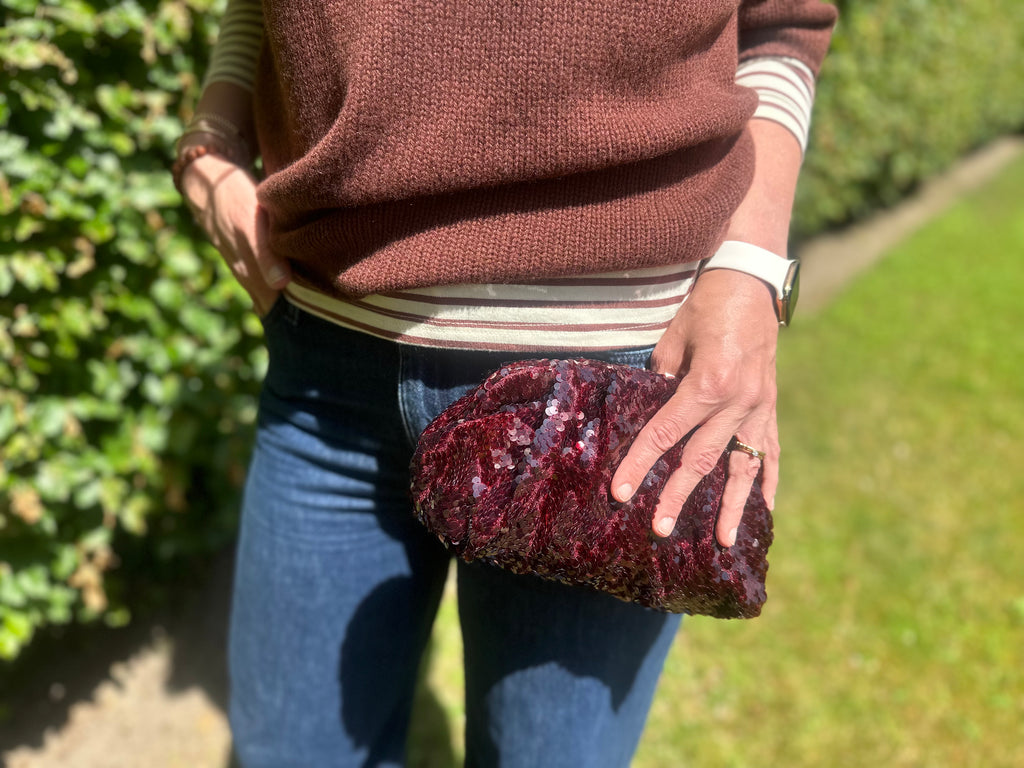 Tas - Glitter - Burgundy - Sui Ava