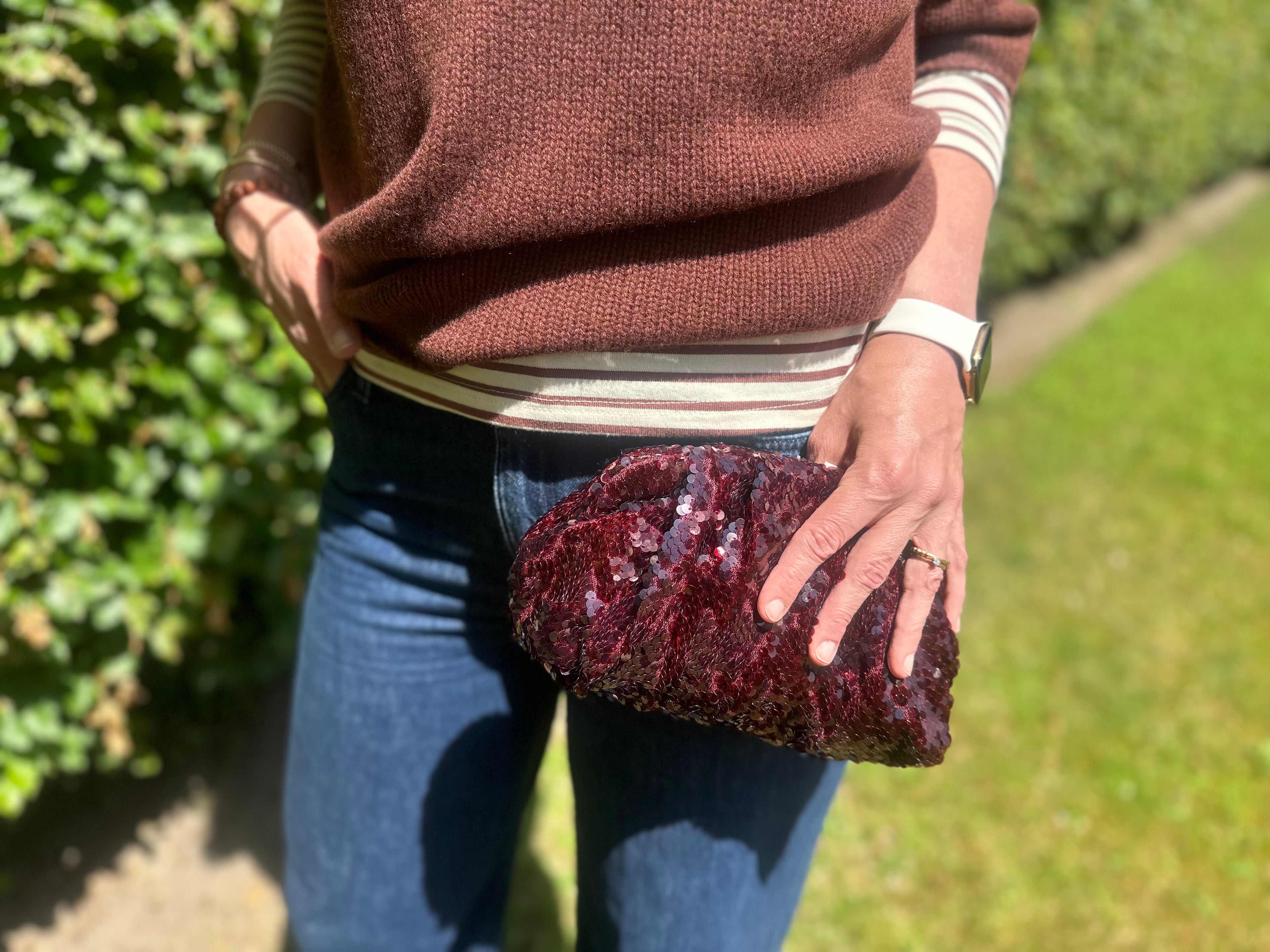Tas - Glitter - Burgundy - Sui Ava