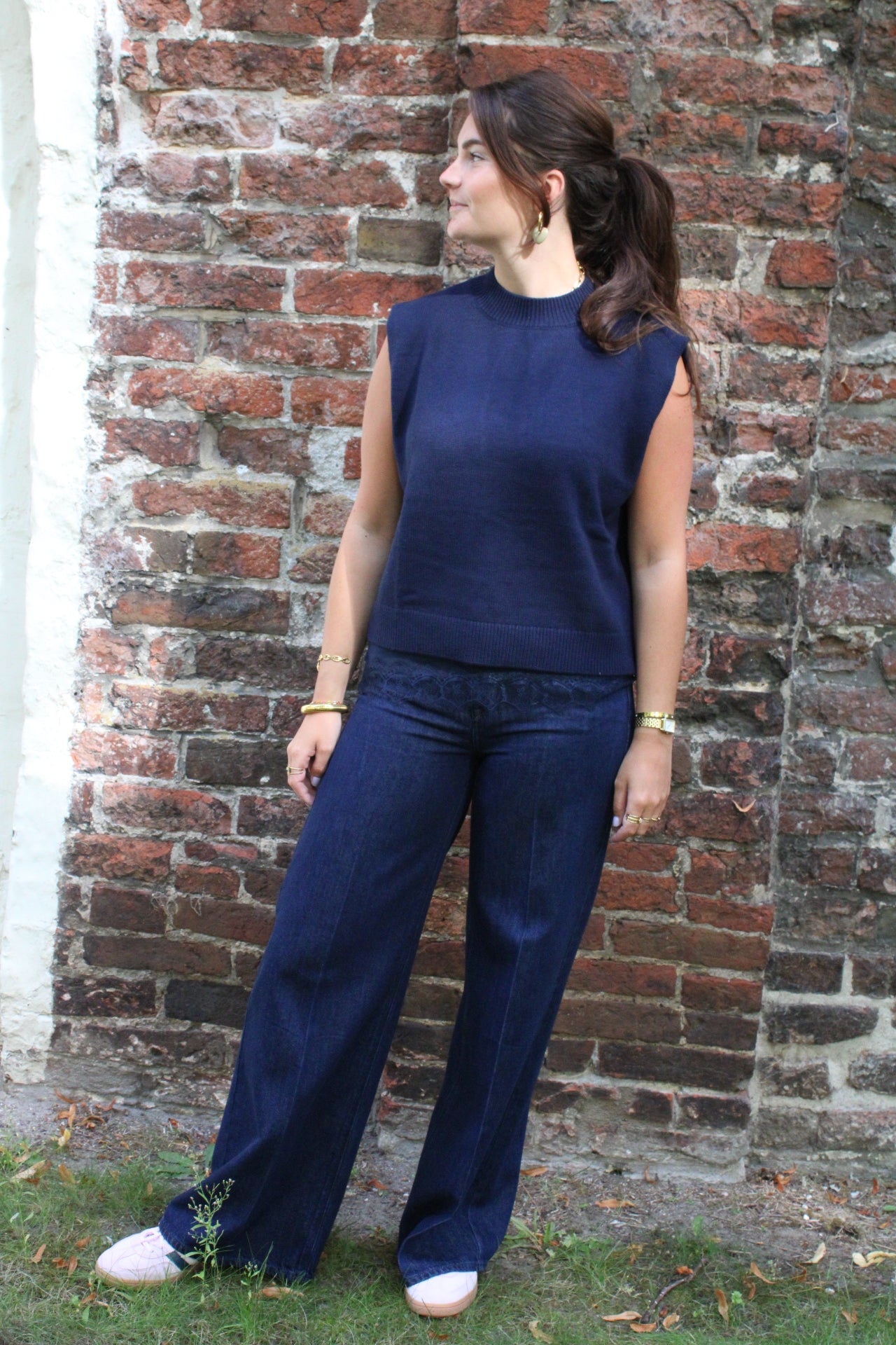 Trui open - elowen - navy - Aimee the label