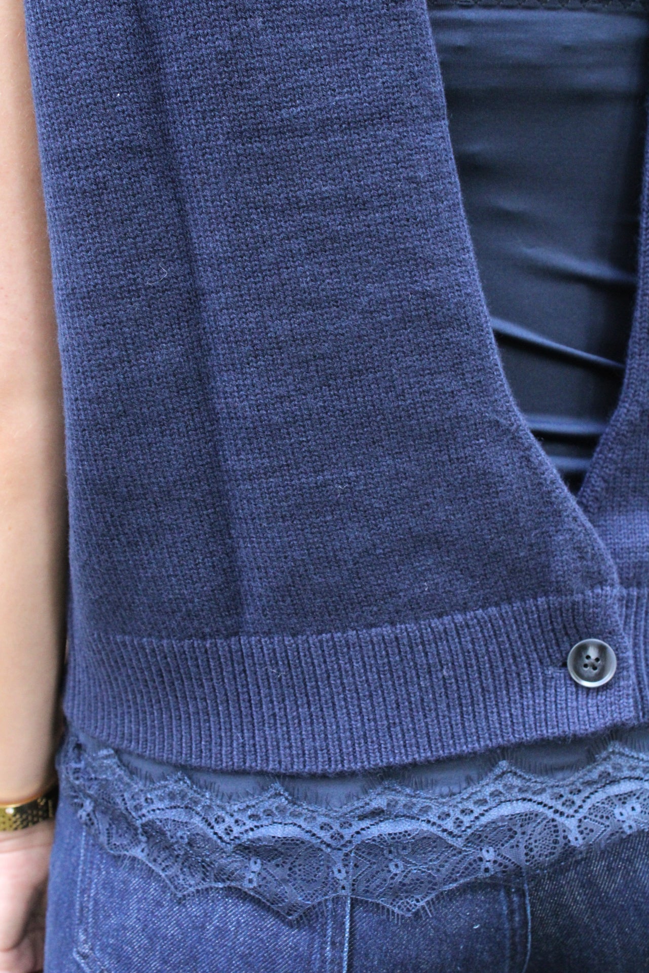 Trui open - elowen - navy - Aimee the label