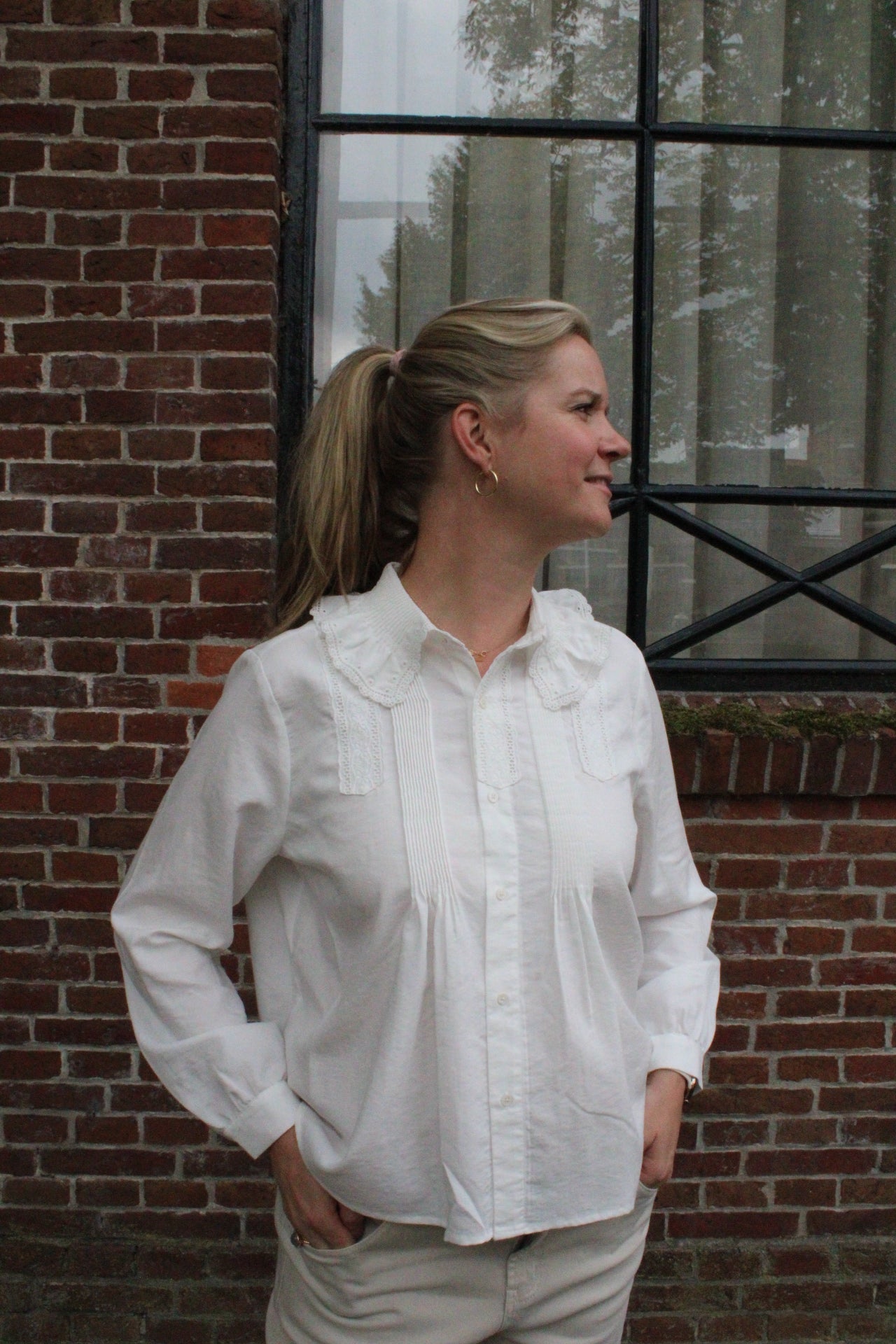 Witte blouse - joan blouse - wit - JC Sophie