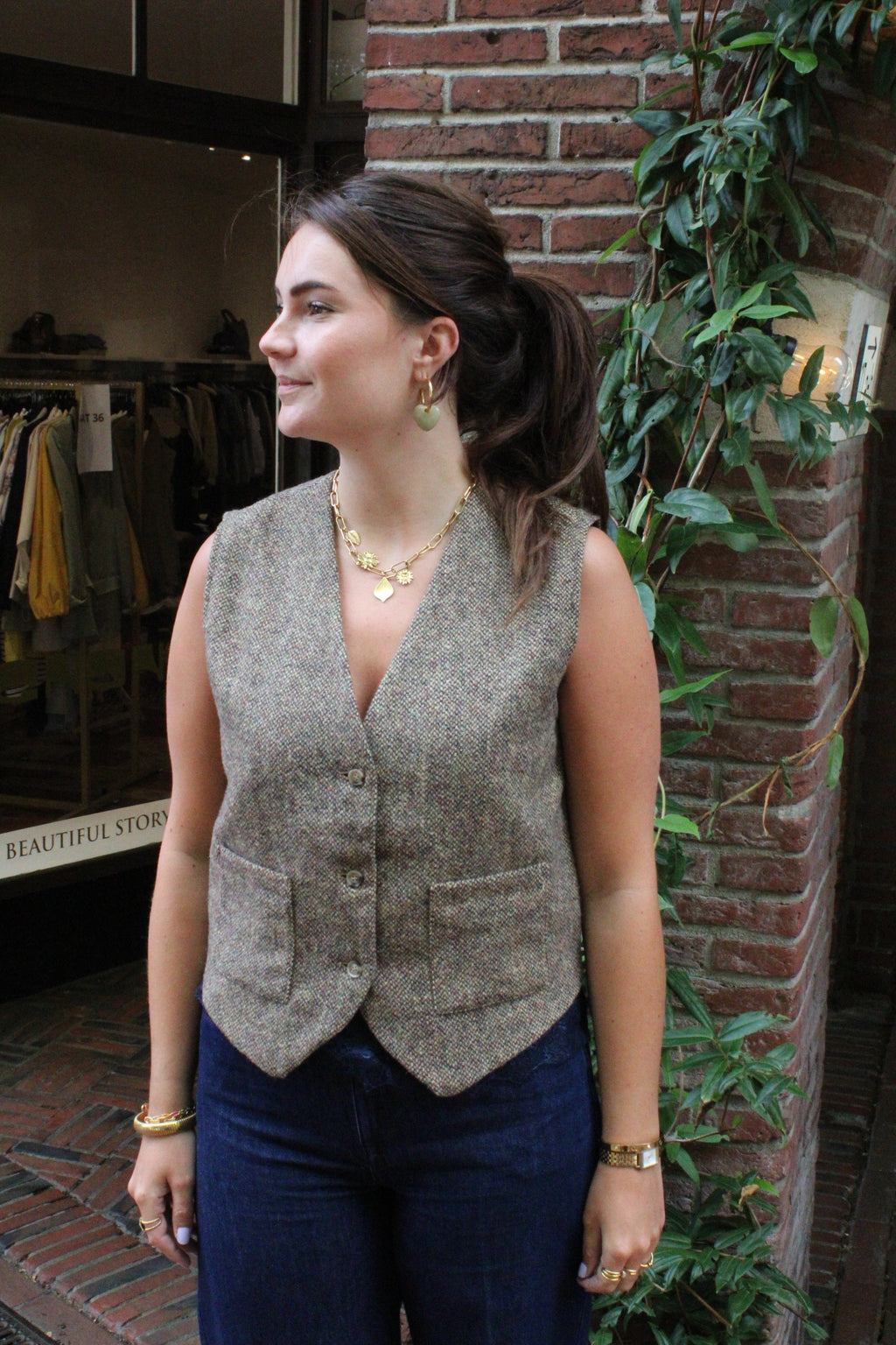 Gilet - Jelly vest - bruin - JC Sophie