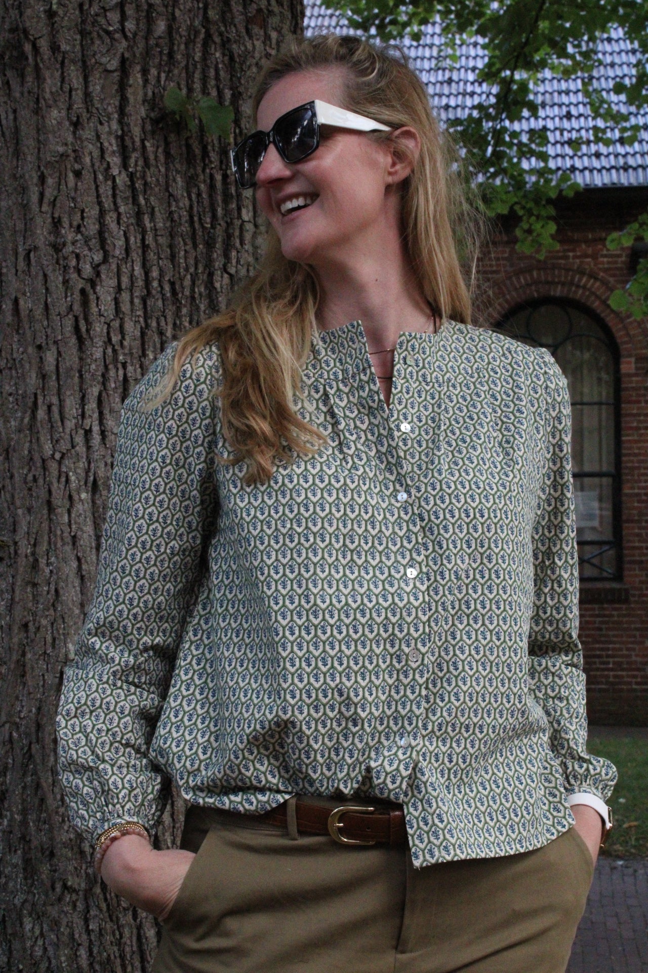 Bloem - jersey blouse - blauw - JC Sophie
