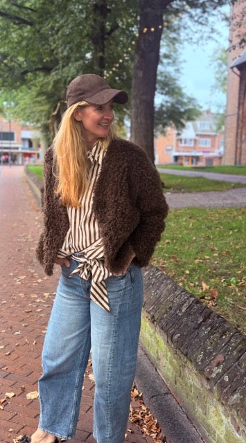 Aimee the label - Blouse - Oslo - Bruin streep