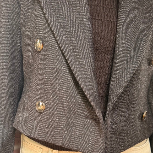 Blazer kort - MLSLAMINE - Bruin - Marella