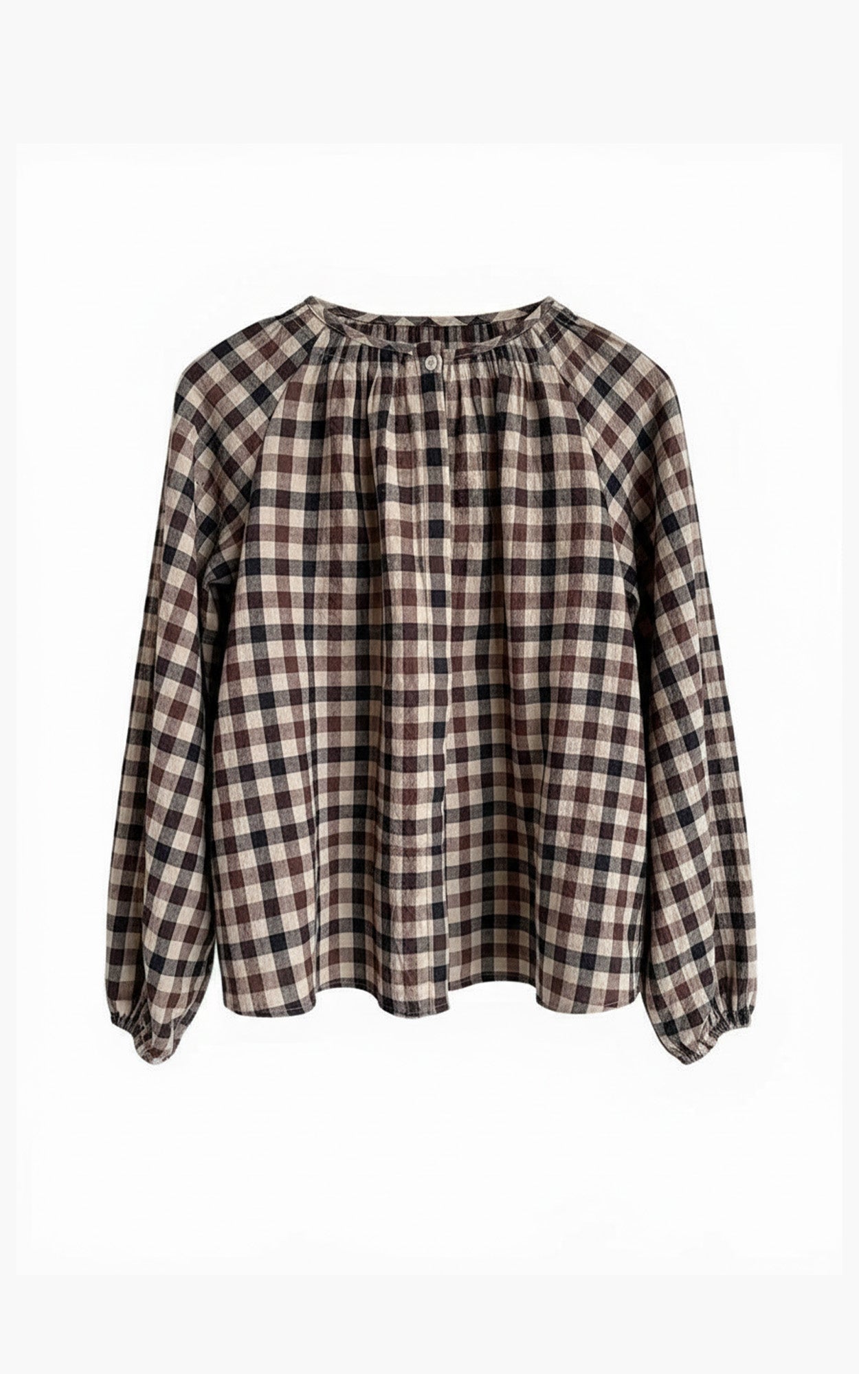 Aimee the Label - Blouse - Peer - bruin ruit