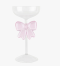 Bow coupe pink | glas strik roze | de lepelclub