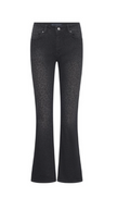Broek - Vic flared print - zwart - Raffaello Rossi