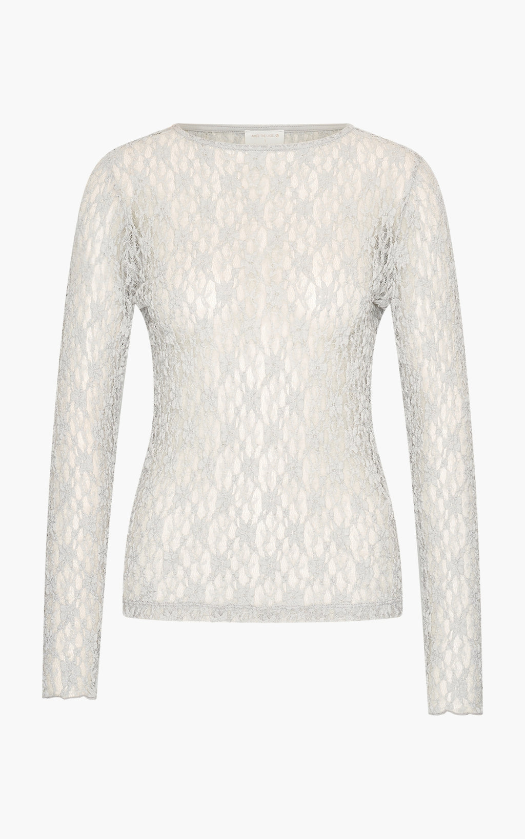 T shirt - Annie - grijs - Kant - Aimee the label