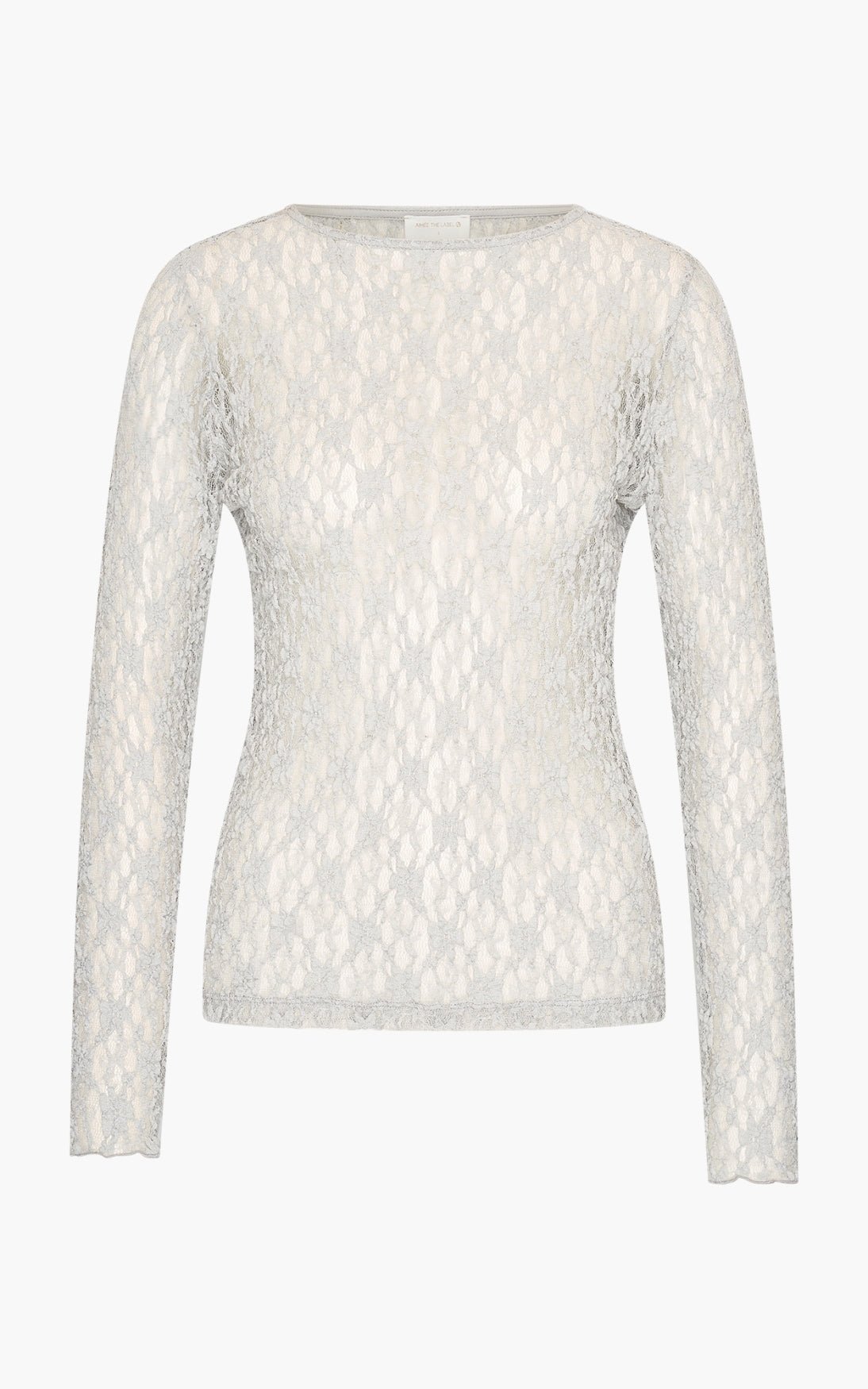 T shirt - Annie - grijs - Kant - Aimee the label